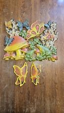 Vintage Butterfly Frog Mushroom Decor Homco picture