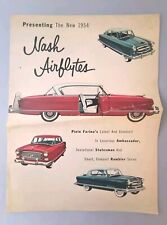 1954 Nash Ambassador Rambler Sales Brochure Dealer Advertising Catalog Wall Art picture