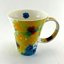 STARBUCKS 2006 Floral Watercolor Flowers Twisted Handle Coffee Cup Mug 12oz EUC picture