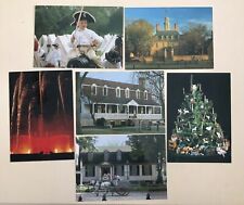 Lot #1 of (6) Old Vintage Official Colonial Williamsburg Postcards  picture