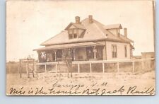 RPPC Real Photo Postcard New Mexico Carrizozo Lincoln County Residential 1910 picture