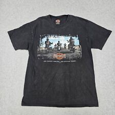 VTG 1998 Harley Davidson Mens Size L Mckinney Lawton Embroidered Shirt USA picture