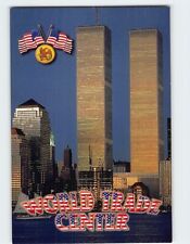 Postcard The Twin Towers of the World Trade Center at Dusk New York City USA picture