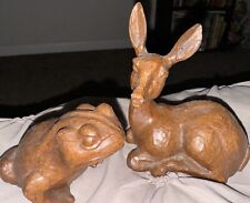 1985 Red Mill Deer~Frog Figurines Made Walnut Shells picture
