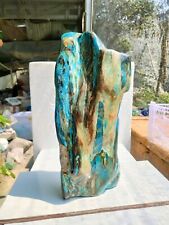 Green blue petrified wood rare beautifull natural polished 10kg F100 37x15cm picture