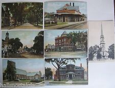 Arlington, Ma. 7 Postcards 1910-1920 BAPTIST CHURCH, MASS AVE, R.R. STATION etc. picture