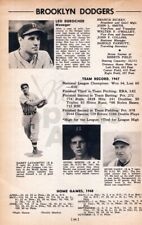 1948 Brooklyn Dodgers Team Jackie Robinson Rookie Vintage Baseball Print Ad Page picture