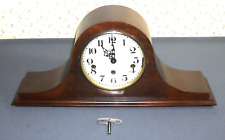 Vintage Ridgeway wind-up mantle clock Germany - keeps time - broken chime spring picture