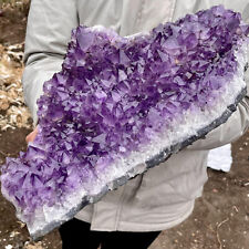 17.5LB Natural Rock Quartz Crystal Amethyst Cluster Druzy Geode Specimen Healing picture