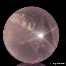 54g 33mm Natural Pink STAR Rose Quartz Crystal Sphere Healing Ball Chakra Decor picture