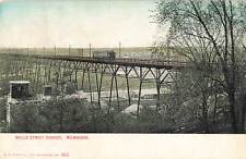 Vintage Postcard Wells Street Viaduct Streetcar Bridge, Milwaukee, Wisconsin picture