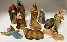 12 Piece Vintage Christmas Plastic Celluloid Nativity Figures Hong Kong Wise Men picture