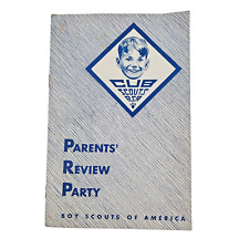 Vintage 1958 Boy Scouts Booklet, Cub Scouts Parents Review Party picture