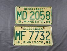 Two Minnesota 1956 License Plates picture