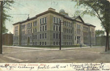 1906 Lawrence,MA New High School Essex County Massachusetts Postcard 1c stamp picture