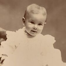 Antique Cabinet Card Photo Beautiful Baby Des Moines, IA ID George Holland picture
