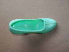 Vintage Mint Green Celluloid High Heel Shoe Pin Cushion holder Ca. 1940s picture