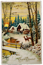 Vintage Postcard Czechoslovakia Czech Merry Christmas 1920 picture