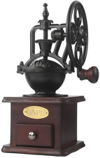 MOON-1 Manual Coffee Grinder Antique Cast Iron Hand Crank Coffee Mill With Gr... picture