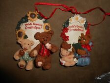 Kurt Adler Worlds Greatest Grandpa and Grandma Christmas Holiday Ornaments picture