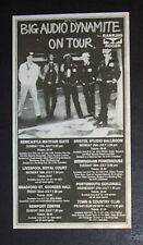 Big Audio Dynamite Tighten Up Vol. 88 Tour 1988 Mini Poster Type Concert Ad picture