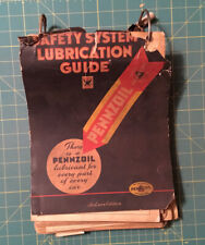 1935 PENNZOIL SAFETY SYSTEM LUBRICATION GUIDE SAFE LUBRICATION, 2 RING FOLD OVER picture