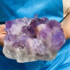 4.42LB Natural Amethyst Cluster Purple Quartz Crystal Rare Mineral Specimen 78 picture