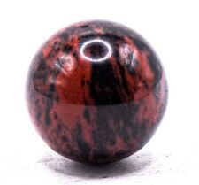 25mm Black Brown Mahogany Obsidian Sphere Natural Vocanic Glass Ball Mexico 1PC picture