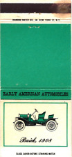 Buick 1908 Early American Automobiles Vintage Matchbook Cover picture