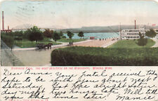 VINTAGE WINONA MN POSTCARD RIVERSIDE PARK MOST BEAUTIFUL ON MISSISSIPPI 111522 R picture