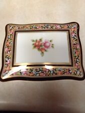 Vintage Wedgwood CLIO Floral Porcelain Rectangular Tray and Playing Card Holder  picture