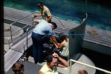 1968 35mm Slide Disneyland Tomorrowland Submarine Guests Exiting Hatch #1077 picture