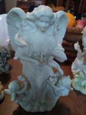 Party Lite Angel Of Hope With Cherub Taper Candle Holder RETIRED Porcelain  picture