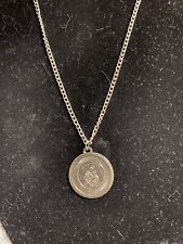 VINTAGE ST ANTHONY PENDANT - MEDAL Double Sided Necklace picture