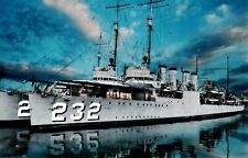 Postcard USS Brooks DD-232 Clemson Class Destroyer picture