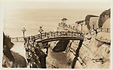 Vintage Postcard RPPC  VIEW OF BRIDGE & CLIFF SIDES WITH CAVE     UNPOSTED picture