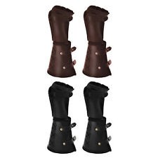 Medieval Knight Gauntlets 1 Pair Vintage Cosplay Arm Braces Men's Costume picture