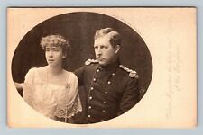 Royalty KING ALBERT I & QUEEN Belgium c1909 Vintage Postcard picture