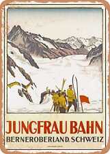 METAL SIGN - 1924 Jungfrau Railway Bernese Oberland, Switzerland Vintage Ad picture
