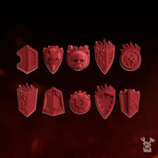 Fire Preachers Shoulder Guards Set x10 | Grim Dark Fantasy Bits picture