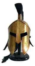 Medieval Knight 300 Movie Spartan Helmet With Black Plume Best Halloween Gift picture