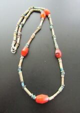 NILE  Ancient Egyptian Carnelian Amulet Mummy Bead Necklace ca 600 BC picture