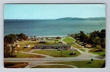 Penobscot Bay ME-Maine, Aerial Colonial Gables Motel, Vintage Souvenir Postcard picture