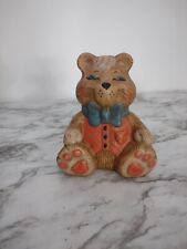 Rare  Donas 1983 Teddy Ceramic Figure Colectible 6.5 Inch Tall Bear Figure Vtg picture