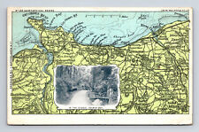 c1910 Map of Colwyn Bay Bae Denbighshire Colwyn Bay Postcard picture