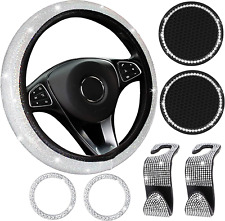 7 Pieces Bling Car Accessories Set, Including Bling Car Steering Wheel Covers Ho picture