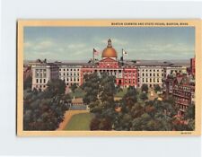 Postcard Boston Common And State House Boston Massachusetts USA picture