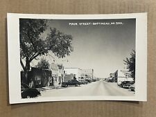 Postcard RPPC Bottineau ND North Dakota Main Street Old Cars Gas Station Vintage picture