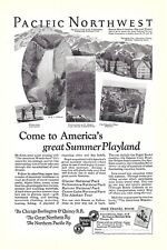 The Chicago Burlington & Quincy Railroad Vintage Print Ad Travel picture