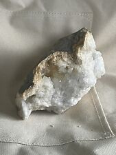 LARGE GEODE WHITE CRYSTAL  OPENED HALF 6” x 4” x4” picture